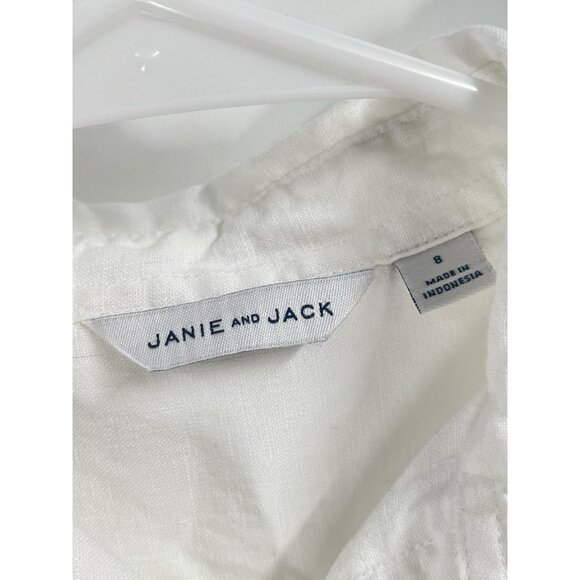 Janie and Jack Bundle of 4 Button Up Linen Collared Shirts Sz 8 - Picture 7 of 10